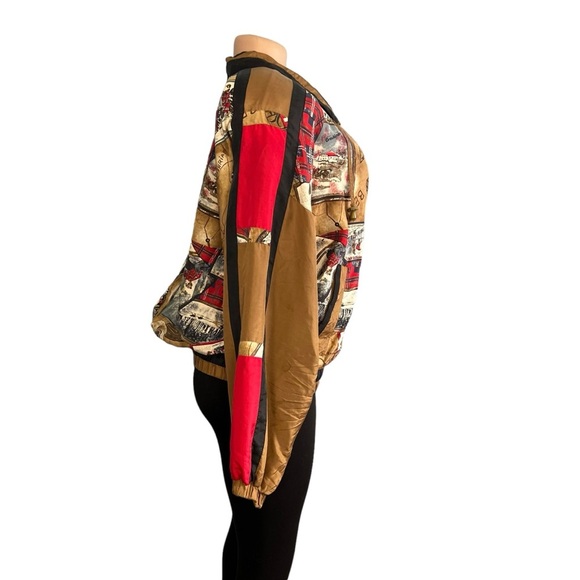 Studio Ray Tracksuit Jacket Brown 100% Silk Switzerland Winter - Picture 4 of 10